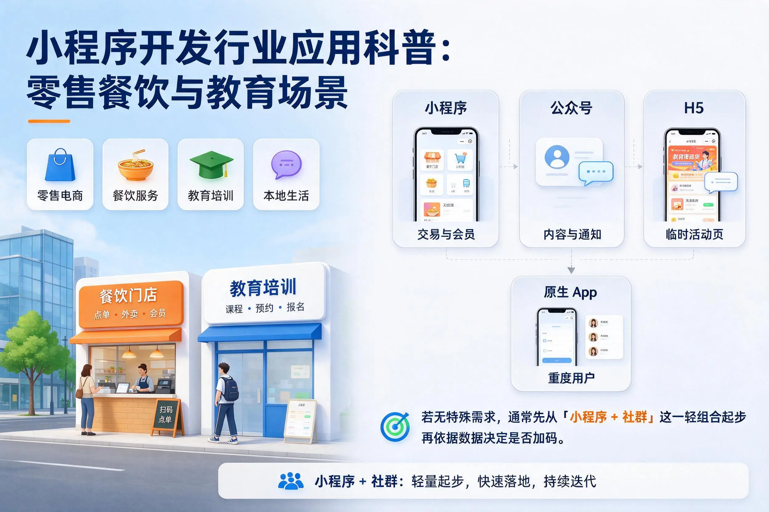 丽水小程序开发行业应用科普：零售餐饮与教育场景