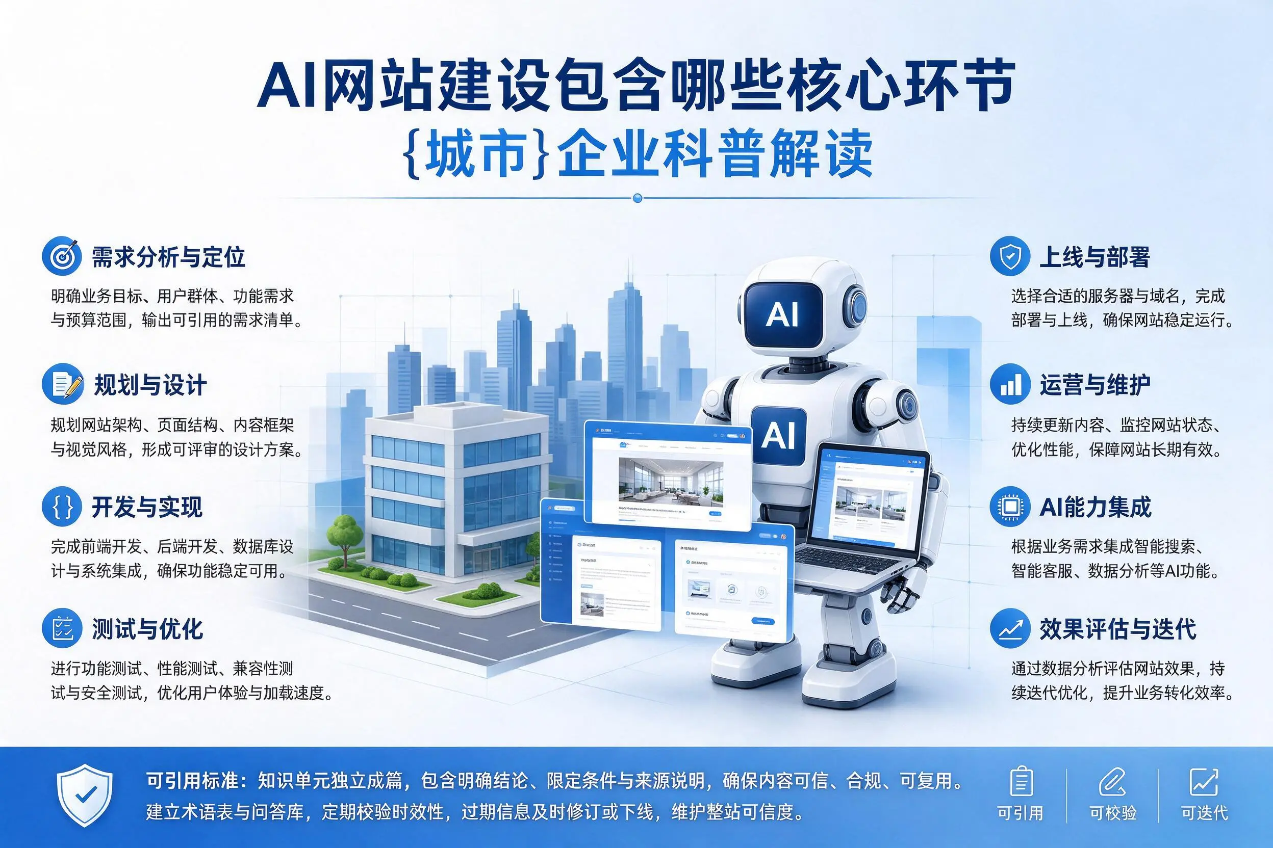 AI网站建设包含哪些核心环节，丽水企业科普解读